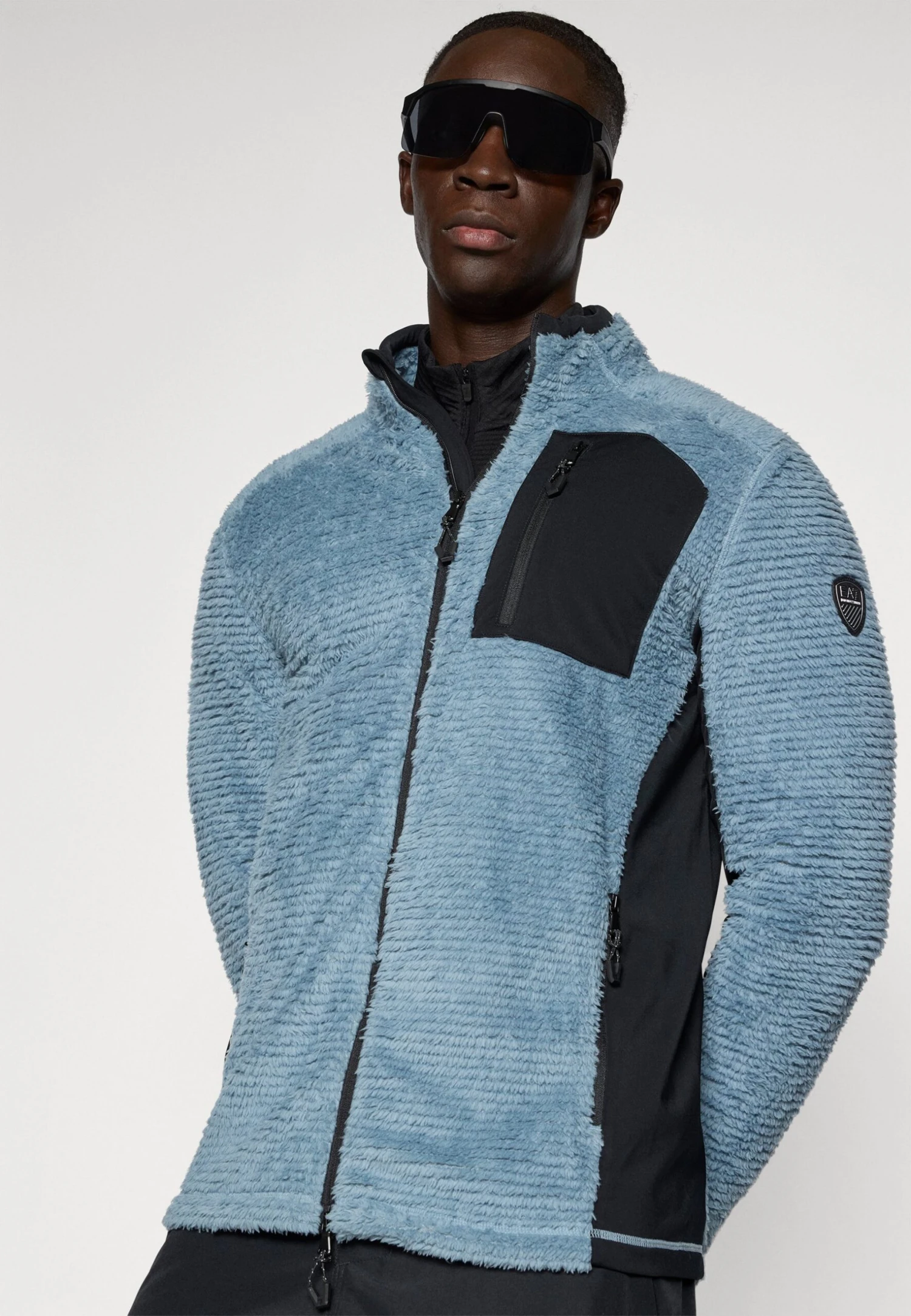 EA7 Emporio Armani DOWN - Fleece Jacket - Blue Mirage 6 EA7 Emporio Armani DOWN - Fleece Jacket - Blue Mirage - Image 4