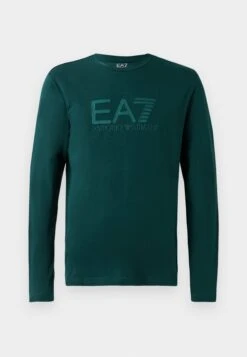 EA7 Emporio Armani TRAIN VISIBILITY TEE - Long Sleeved Top - Black/cream -Total Wear Store 1eff73060a814e8aaf8e0a2985583eeb