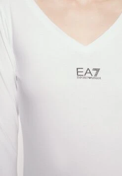 EA7 Emporio Armani Long Sleeved Top - White/Black -Total Wear Store 1f9eceda8b9d44aa832f9c13e425cf9d