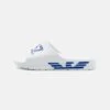 EA7 Emporio Armani Pool Slides - White/turkish Sea