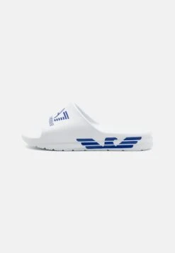 EA7 Emporio Armani Pool Slides - White/turkish Sea