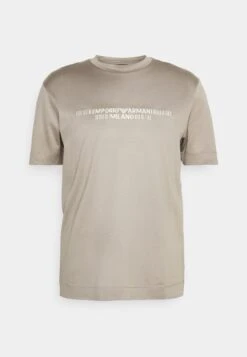 Emporio Armani Print T-Shirt - Greige -Total Wear Store 2132fe11c34544a0a0a5fe45e8c24a8d