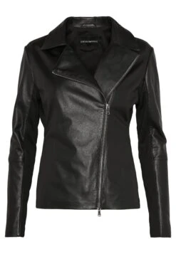 Emporio Armani CABAN COAT - Leather Jacket - Black -Total Wear Store 23f0e8dad2634e1c9fc43b21cb50be80