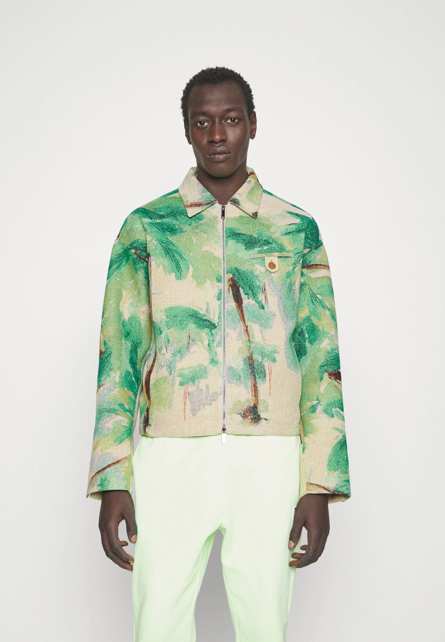 Emporio Armani Blouson Jacket - Summer Jacket - Verde Acquitrino 3 Emporio Armani Blouson Jacket - Summer Jacket - Verde Acquitrino