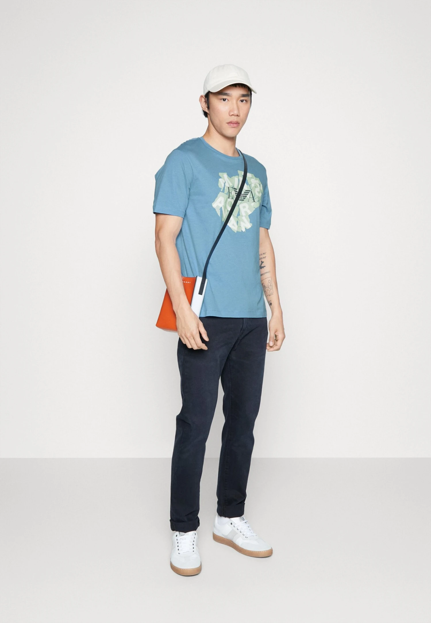 Emporio Armani Print T-Shirt - Azzurro 4 Emporio Armani Print T-Shirt - Azzurro - Image 2