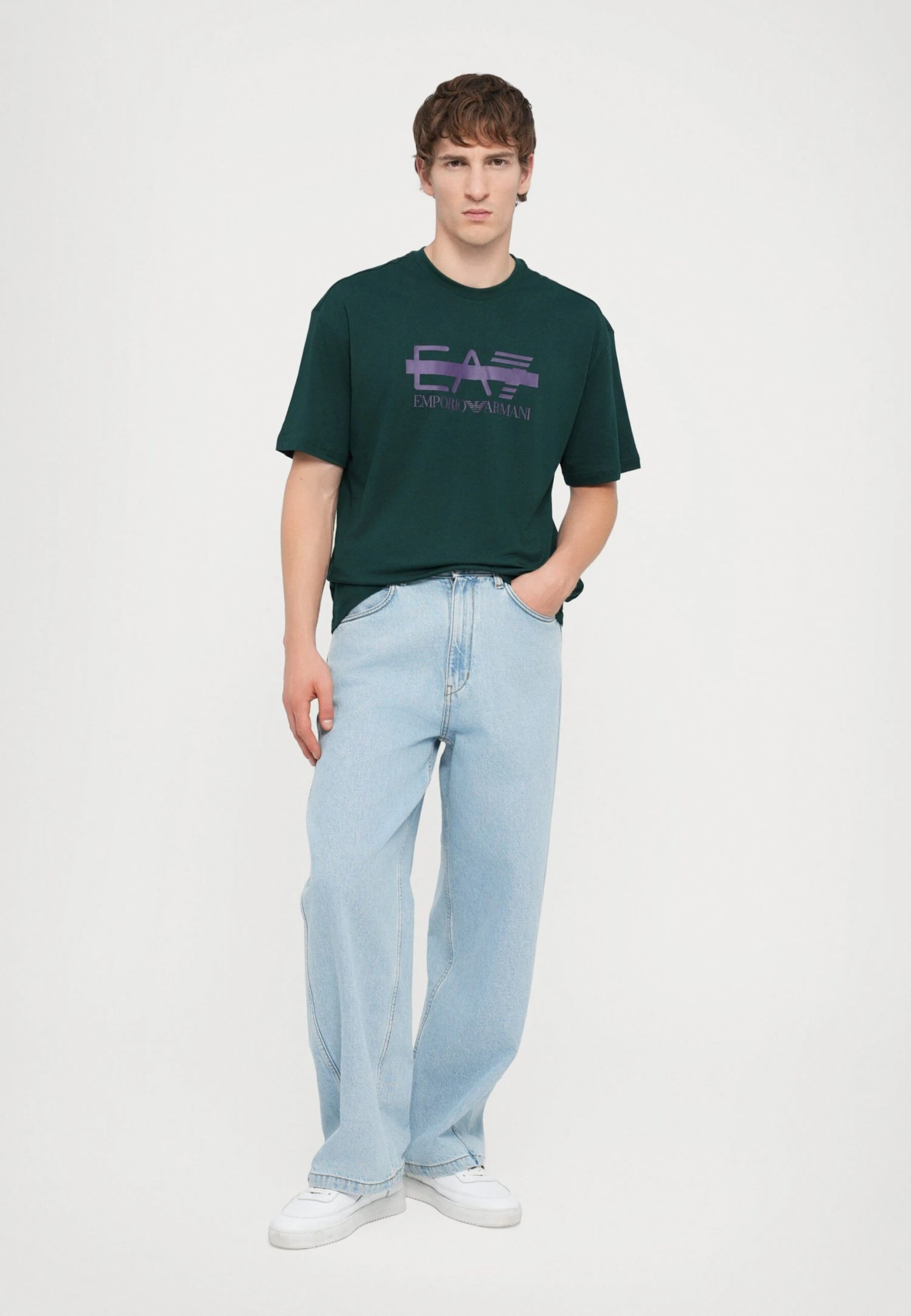 EA7 Emporio Armani TRAIN LOGO TEE - Print T-shirt - Ponderosa Pine 4 EA7 Emporio Armani TRAIN LOGO TEE - Print T-shirt - Ponderosa Pine - Image 2