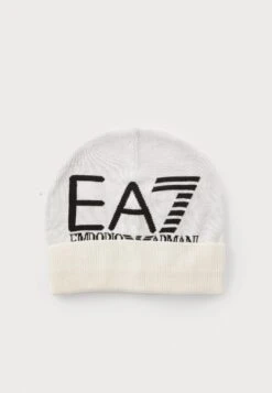 EA7 Emporio Armani MOUNTAIN VISIBILITY BEANIE UNISEX - Beanie - Vanilla Ice/black