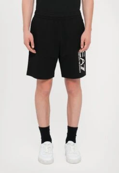 EA7 Emporio Armani TRAIN VISIBILITY - Shorts - Black/cream