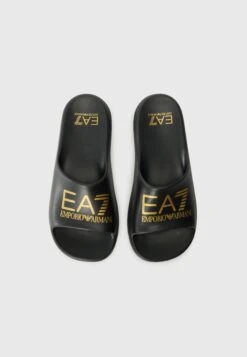 EA7 Emporio Armani CRUSHER DISTANCE - Slippers - Black/gold-coloured -Total Wear Store 27c1c573a4514b71a5a216d496be5621