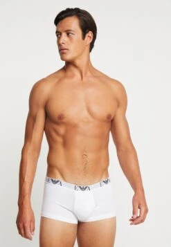 Emporio Armani Herren Shorts 3Er Pack - Trunks, Pants, Unterwäsche, Stretch Cotton - Pants - Bianco/Nero/Marine