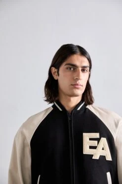 Emporio Armani BLOUSON JACKET - Bomber Jacket - Beige/black -Total Wear Store 2ac3f63a1100425988b33db445b9f863