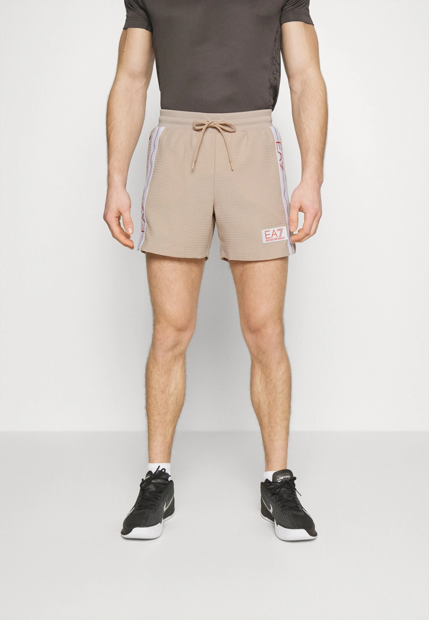 EA7 Emporio Armani Tennis Club Shorts- Sports Shorts - Oxford Tan 3 EA7 Emporio Armani Tennis Club Shorts- Sports Shorts - Oxford Tan