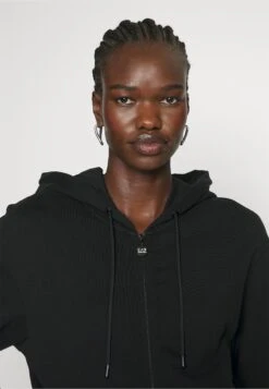 EA7 Emporio Armani Zip-Up Sweatshirt - Black/Eagle Light Gold -Total Wear Store 2b8d435ed22640dbbad34104b91f233c