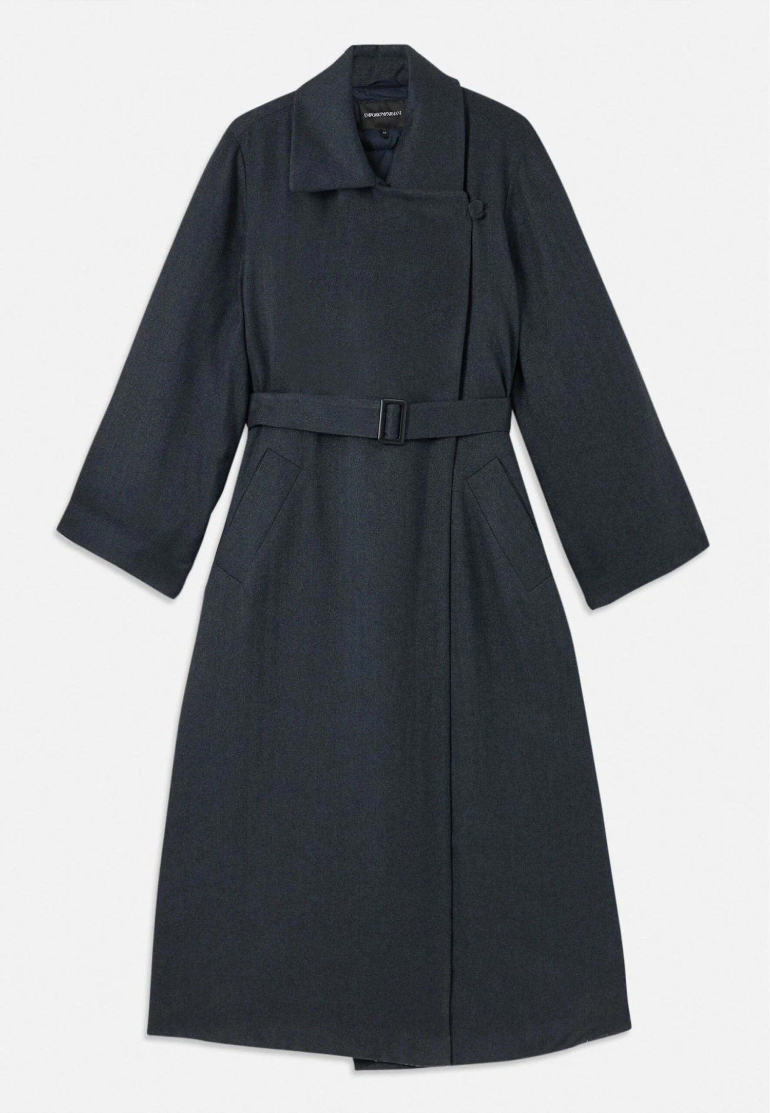 Emporio Armani COAT - Classic Coat - Blu Grigio Melange 8 Emporio Armani COAT - Classic Coat - Blu Grigio Melange - Image 6