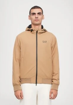 EA7 Emporio Armani TRAIN CORE HOODED - Light Jacket - Tigers Eye