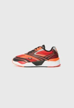 EA7 Emporio Armani ACE RUNNER 2 UNISEX - Trainers - Black/molten Lava/flame