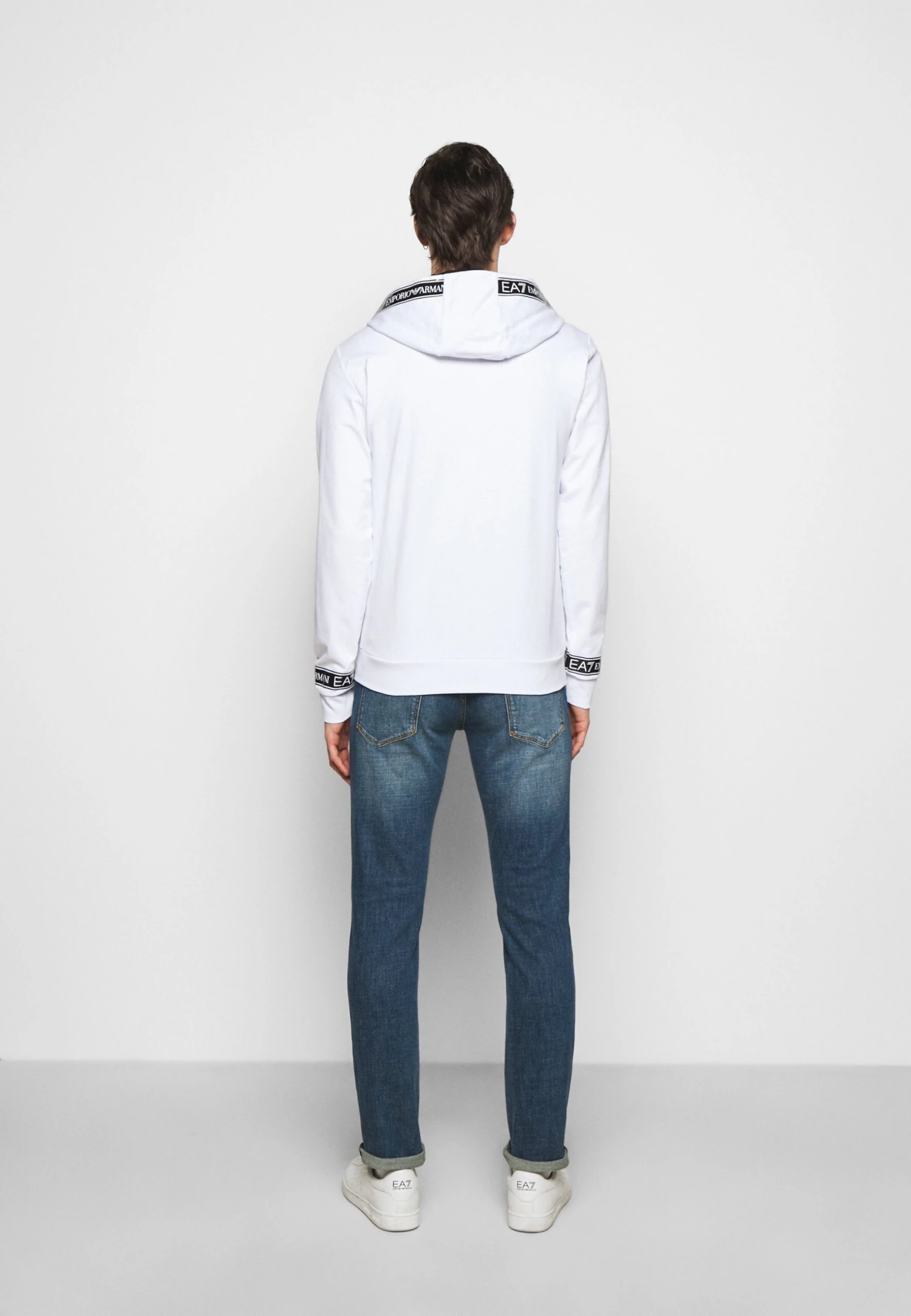 EA7 Emporio Armani Zip-Up Sweatshirt - White 5 EA7 Emporio Armani Zip-Up Sweatshirt - White - Image 3