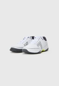 EA7 Emporio Armani UNISEX - Clay Court Tennis Shoes - White/asphalt -Total Wear Store 2ed587dcd9b541dbb83b0b931c5f7aa9