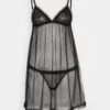 Emporio Armani BABYDOLL STRING - Pyjama Set - Black 1 Emporio Armani BABYDOLL STRING - Pyjama Set - Black -Total Wear Store 2fc16335bde3491494a4981159446170