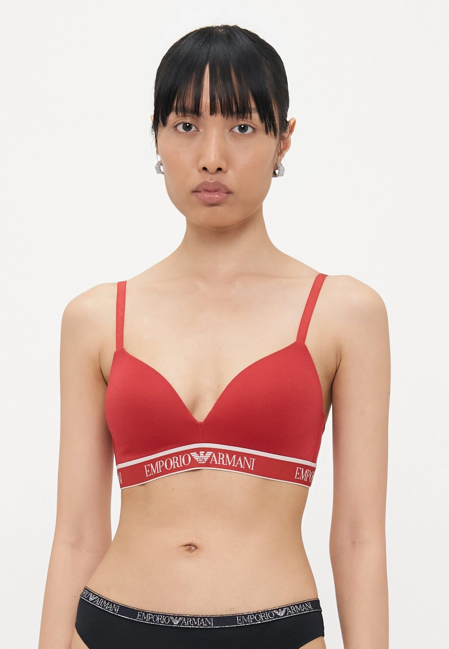 Emporio Armani PADDED BRALETTE BRA - Triangle Bra - Red 3 Emporio Armani PADDED BRALETTE BRA - Triangle Bra - Red