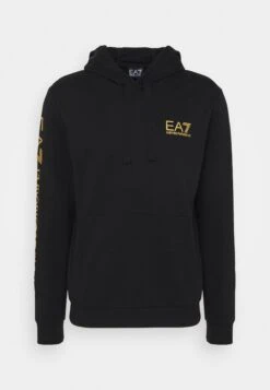 EA7 Emporio Armani Sweatshirt - Black/Gold-Coloured -Total Wear Store 3208ab52fe1745b5a219248715b5e0d6