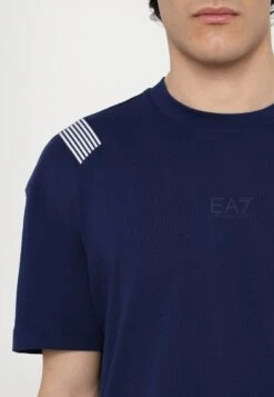 EA7 Emporio Armani Print T-shirt - Medieval Blue -Total Wear Store 335653ed18f14f38a8fa8171e8a69156