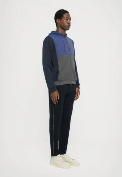 EA7 Emporio Armani TRAIN ATHLETIC COLOUR BLOCK HOODIE - Hoodie - Blue -Total Wear Store 33bd52a1056b4aa6a598d20e9621bf8b