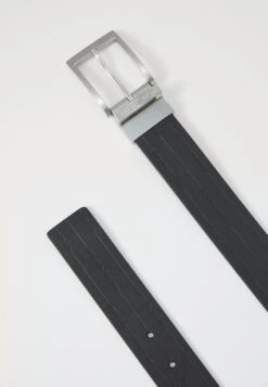 Emporio Armani TONGUE BELT UNISEX - Belt - Nero/blu -Total Wear Store 35a0a0ed530741b8b1a17f18da9105c6