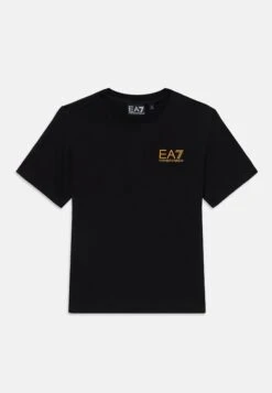 EA7 Emporio Armani UNISEX - Basic T-shirt - Black/gold-coloured