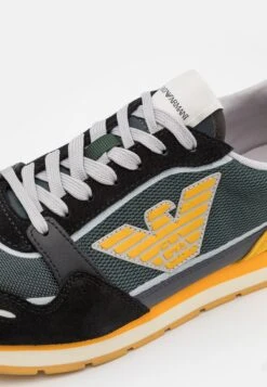 Emporio Armani Trainers - Black/Off-White/Scarlett -Total Wear Store 360ddba8abab4916a1ee39636197b099