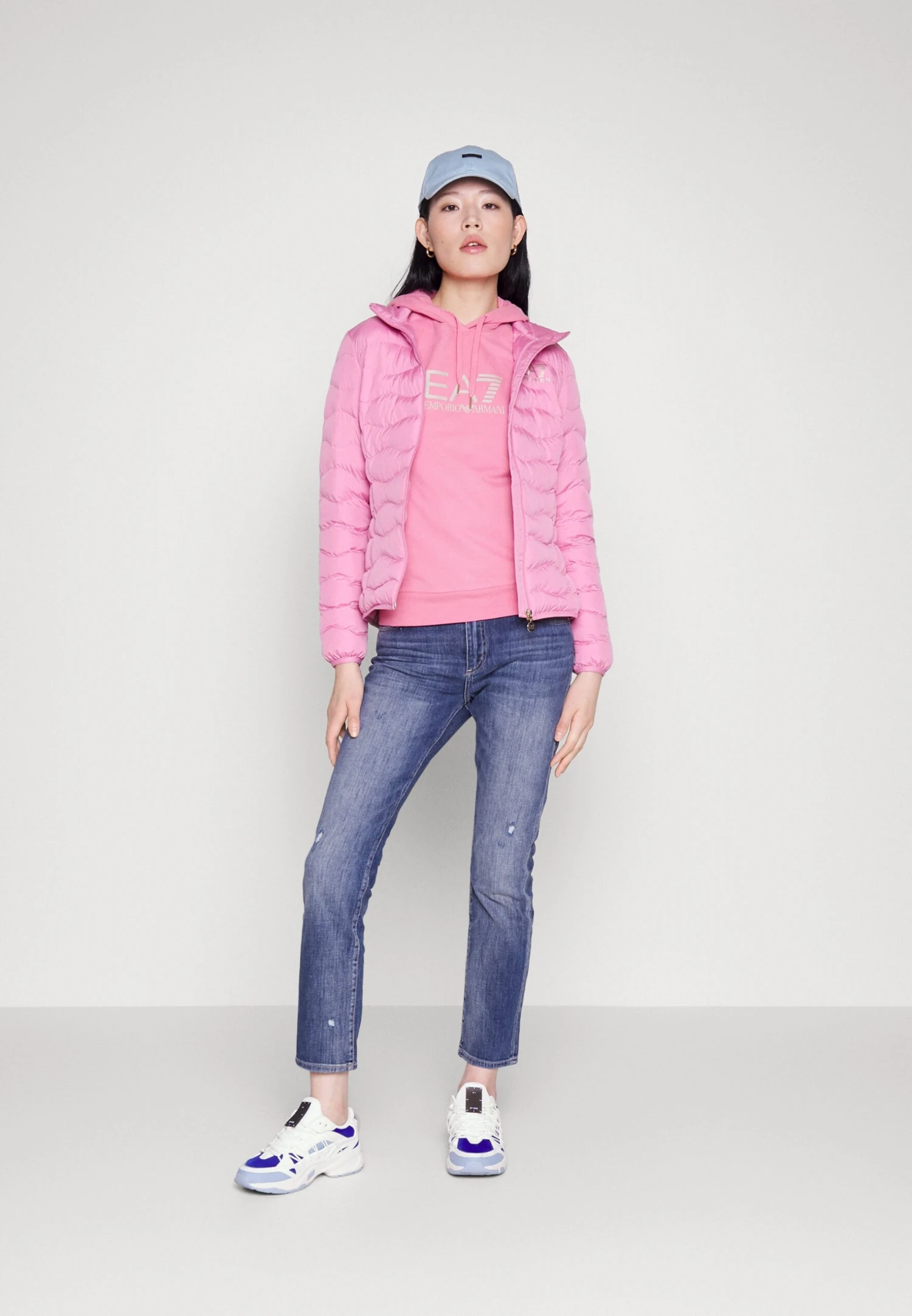 EA7 Emporio Armani Hoodie - Rosa/Gold 4 EA7 Emporio Armani Hoodie - Rosa/Gold - Image 2