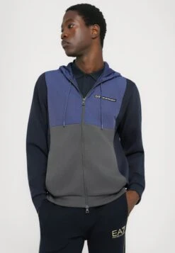 EA7 Emporio Armani TRAIN ATHLETIC COLOUR BLOCK HOODIE - Hoodie - Blue -Total Wear Store 38ab86ec2a15412eb4f974dab9239b53