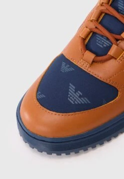 Emporio Armani Trainers - Dark Blue/cognac -Total Wear Store 3bfd7be0d73d430984b072f7123c0ee5