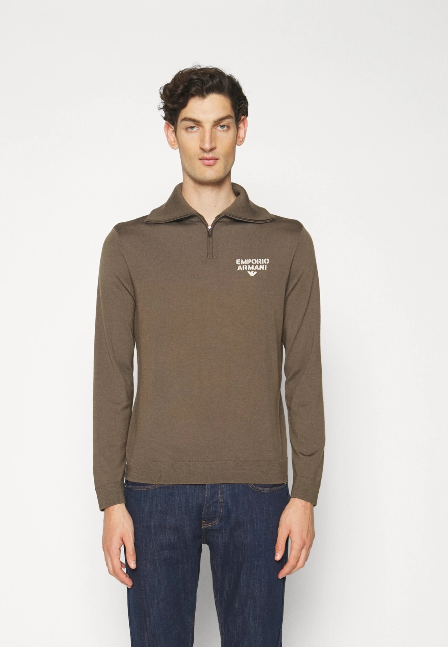 Emporio Armani Jumper - Taupe 5 Emporio Armani Jumper - Taupe - Image 3