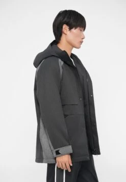 EA7 Emporio Armani TRAIN LUX PADDED HOODIE JACKET - Parka - Dark Grey Melange -Total Wear Store 3e905d4b7eeb45298c47ada17b0bfb9c