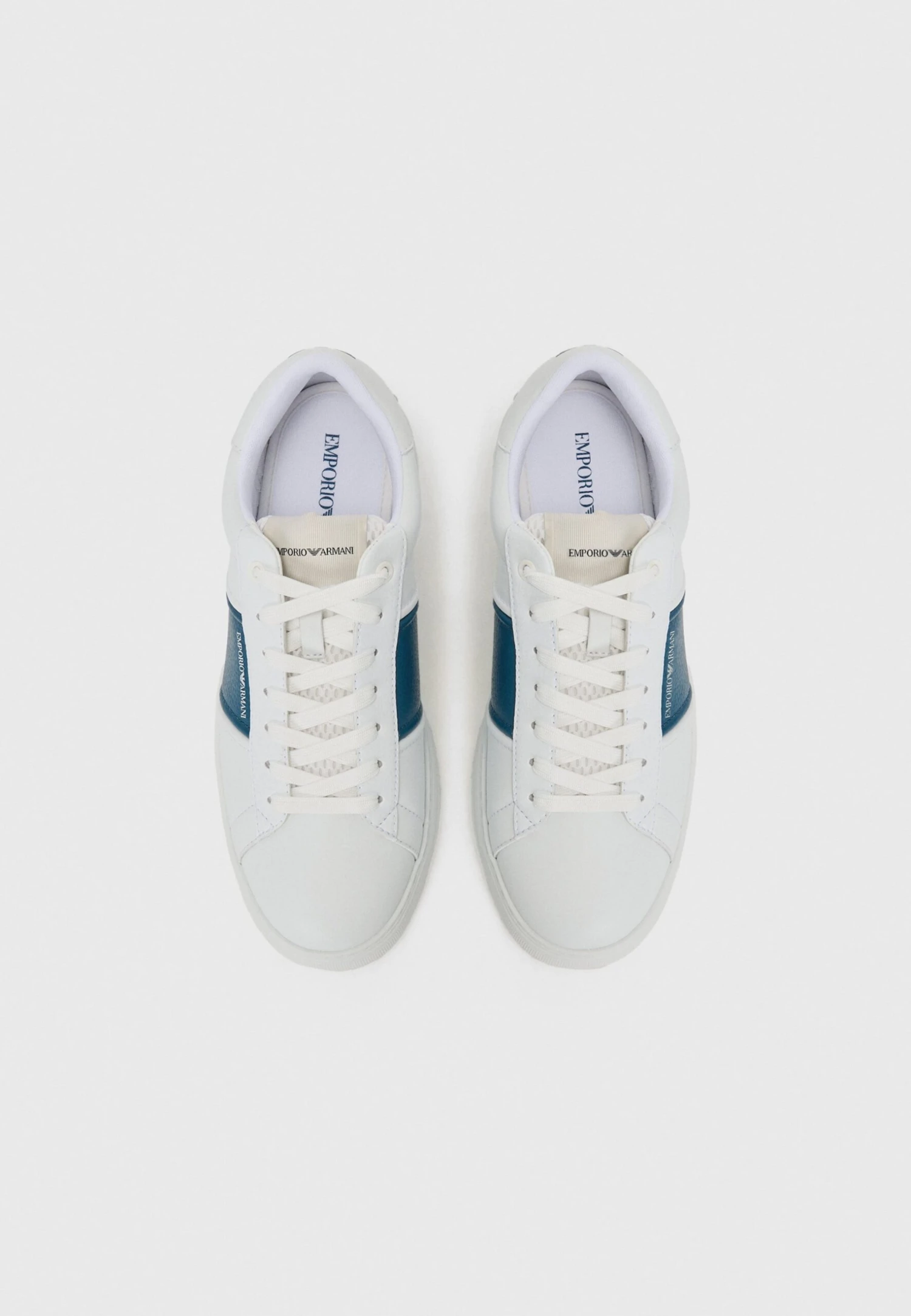 Emporio Armani Trainers - White/ottanio 6 Emporio Armani Trainers - White/ottanio - Image 4