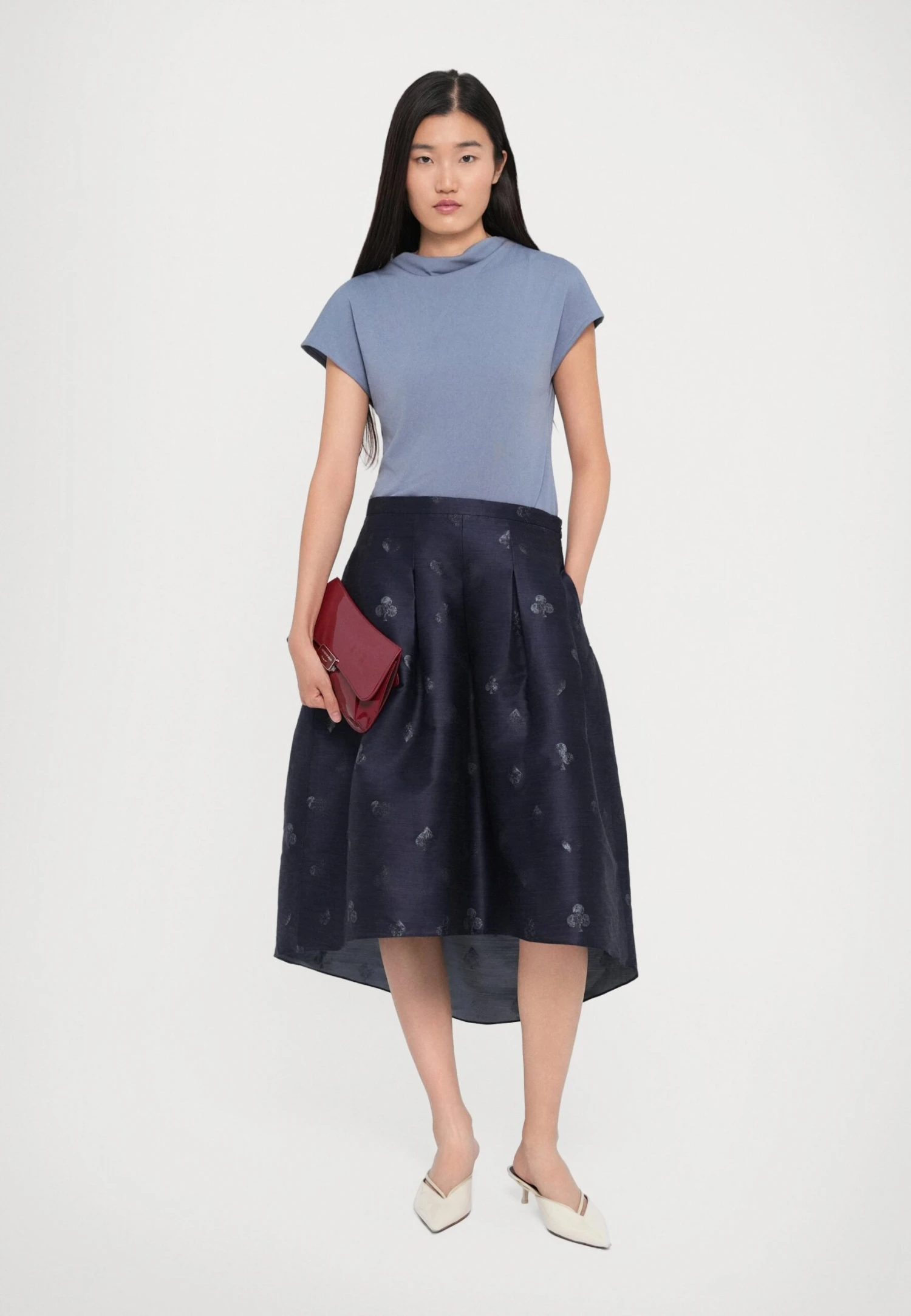 Emporio Armani SKIRT - A-line Skirt - Fancy Blue 4 Emporio Armani SKIRT - A-line Skirt - Fancy Blue - Image 2