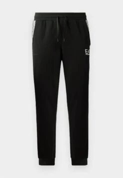 EA7 Emporio Armani TRAIN LINES PANTS - Tracksuit Bottoms - Black Beauty -Total Wear Store 4181d529247e4fffbb2d77891891f95d