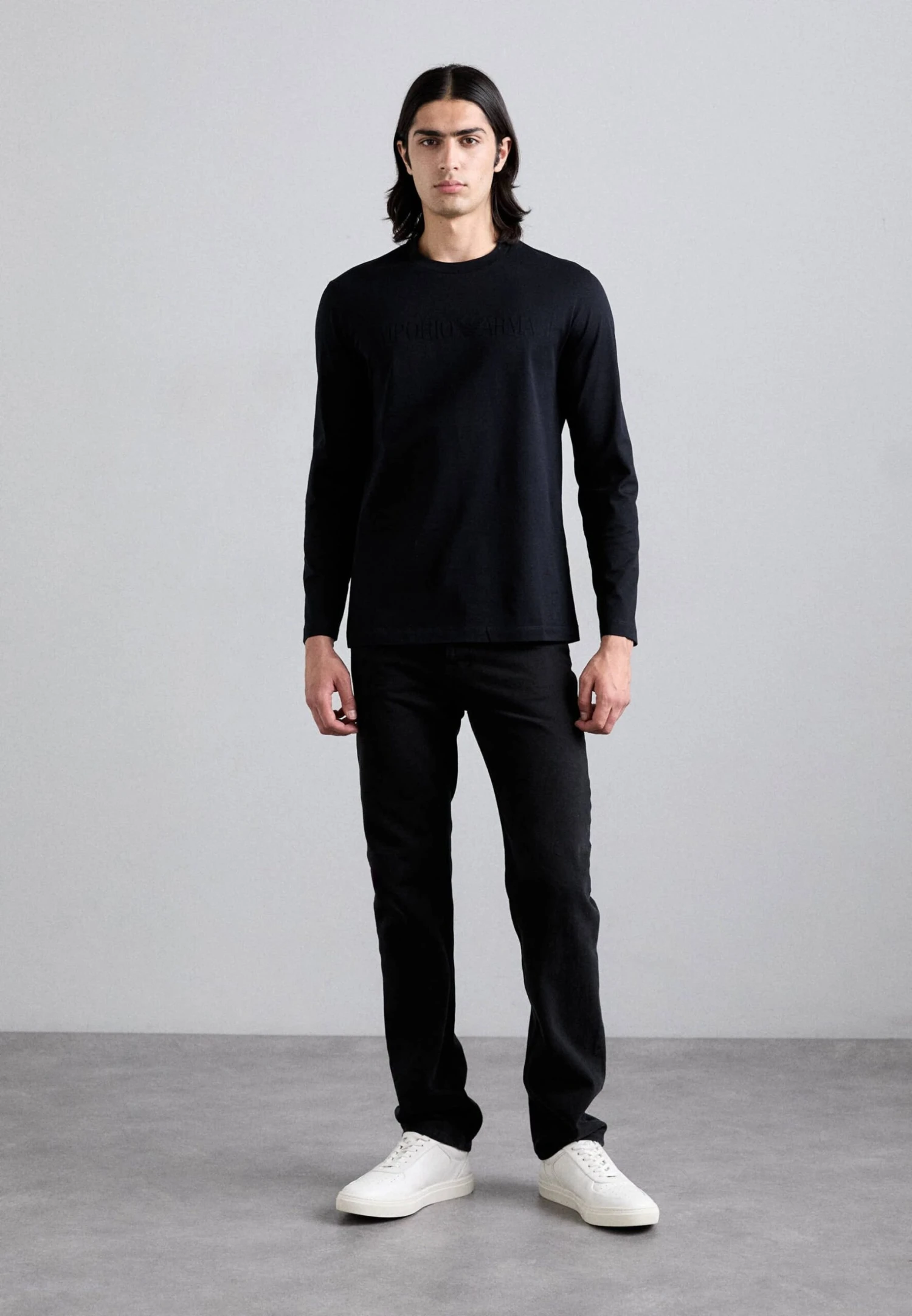 Emporio Armani Long Sleeved Top - Blue Navy 4 Emporio Armani Long Sleeved Top - Blue Navy - Image 2