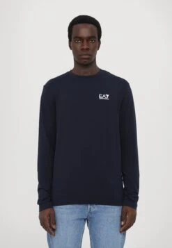 EA7 Emporio Armani TRAIN CORE TEE - Long Sleeved Top - Blue