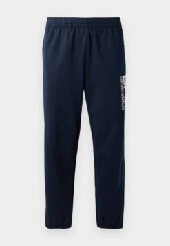 EA7 Emporio Armani TRAIN VISIBILITY - Tracksuit Bottoms - Black/cream -Total Wear Store 434bef4f6b3646b2b56df1050cef2596