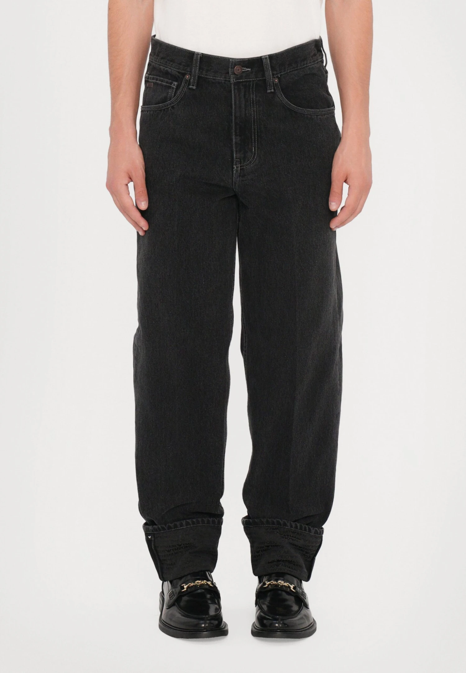 Emporio Armani Relaxed Fit Jeans - Medium Grey Denim 3 Emporio Armani Relaxed Fit Jeans - Medium Grey Denim