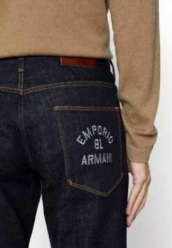 Emporio Armani 5 Pockets Pant - Straight Leg Jeans - Blue Denim -Total Wear Store 469e8eac02774ec7896b2f564739f431