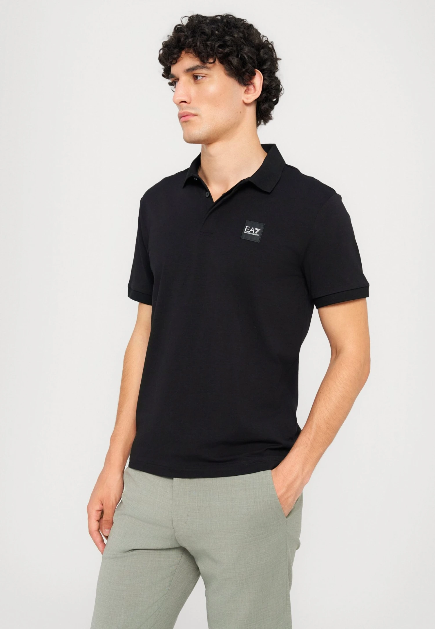 EA7 Emporio Armani TRAIN VISIBILITY POLO - Polo Shirt - Black/cream 7 EA7 Emporio Armani TRAIN VISIBILITY POLO - Polo Shirt - Black/cream - Image 5