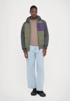 EA7 Emporio Armani MOUNTAIN HOODED COLOURBLOCK UNISEX - Bomber Jacket - Asphalt