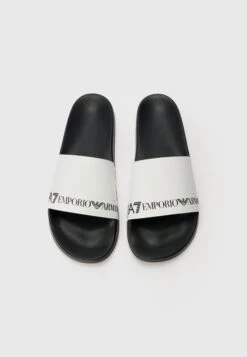 EA7 Emporio Armani WATER SPORTS UNISEX - Pool Slides - Black/white -Total Wear Store 48373c9c68e84c0ca001bfb674c7a7b4