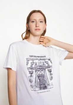 Emporio Armani Print T-Shirt - White -Total Wear Store 48912963fdc34843aaac6cdddb5bc76f
