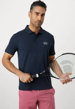EA7 Emporio Armani TENNIS PRO - Polo Shirt - Blue -Total Wear Store 48f10bb18fb04a7ebbb1a0fbb8b14764
