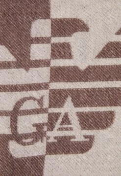 Emporio Armani SCARF - Scarf - Brown/white -Total Wear Store 4946e883204a4f9ab1ffc90084209084