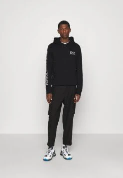 EA7 Emporio Armani Sweatshirt - Black/White -Total Wear Store 498dca13b4a040e386c2aaa4ffb749a8